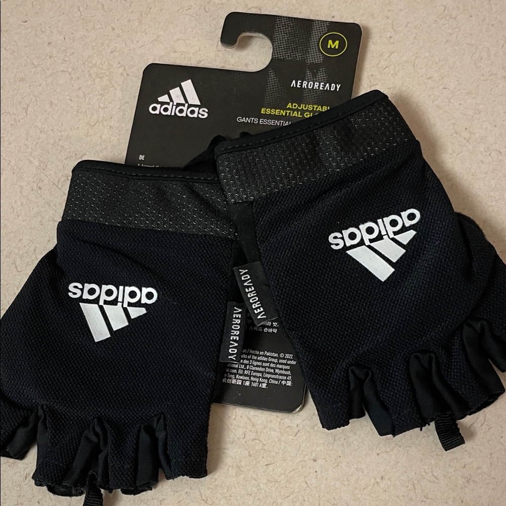 Adidas Black AEROREADY Fitness Gloves - M
